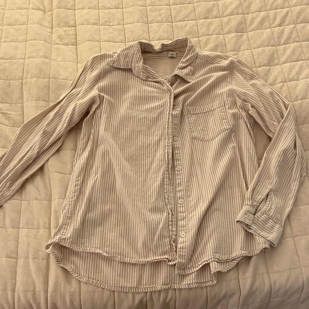 Striped Button-Up Shirt